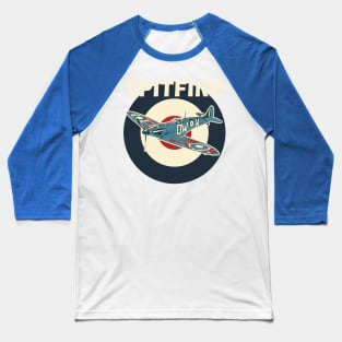 RAF Spitfire Aircraft Roundel WW2 Plane Baseball T-Shirt